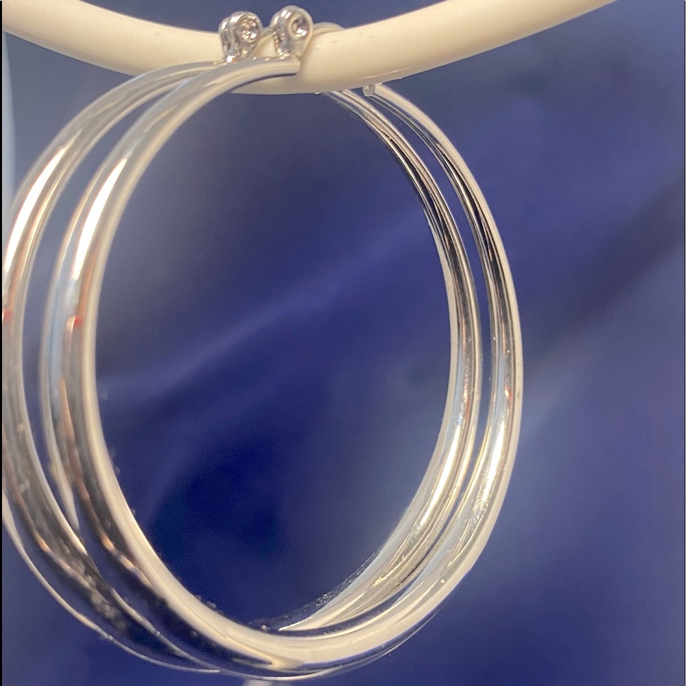 Silver hoop earrings
